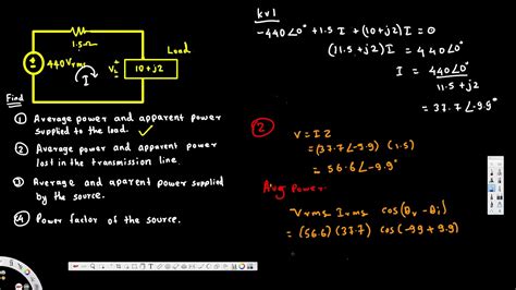 Examples On Power Factor Average Power And Apparent Power Circuit