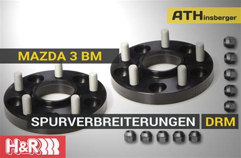 Spurverbreiterung Mazda 3 BM H R Schwarz