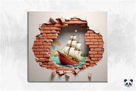 D Pirate Boat Cracked Hole Bundle Graphic By Pandastic Creative Fabrica