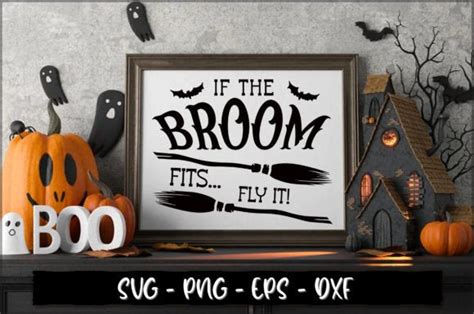 If The Broom Fits Fly It Sign Svg Graphic By Extreme Designart