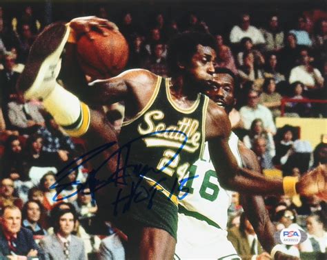 Spencer Haywood Signed Supersonics X Photo Inscribed Hof Psa