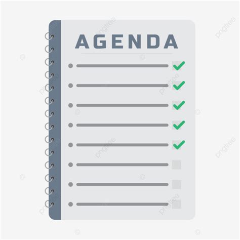 Agenda Rundown Schedule Business Png And Vector With Transparent