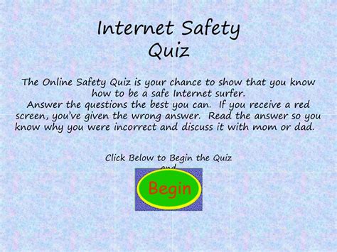 Ppt Internet Safety Quiz Powerpoint Presentation Free Download Id 6157095