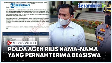 Polda Aceh Rilis Nama Penerima Beasiswa Tak Sesuai Syarat Diminta