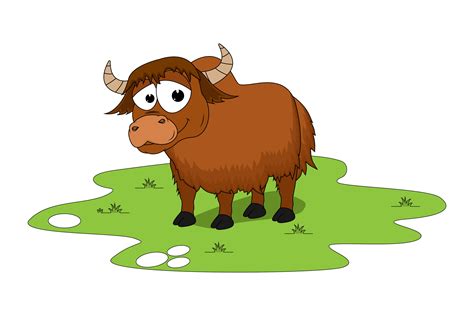 cute yak animal cartoon, simple vector illustration By CurutDesign ...