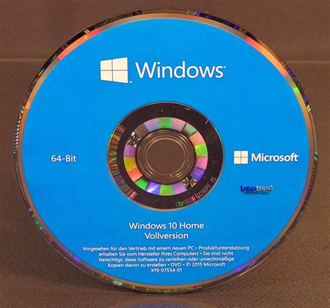 Microsoft Windows Home Vollversion Sb Bit Hologramm Dvd Deutsch