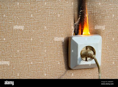 Defective Wiring Causes A Fire An Old Worn Out Socket Requiring