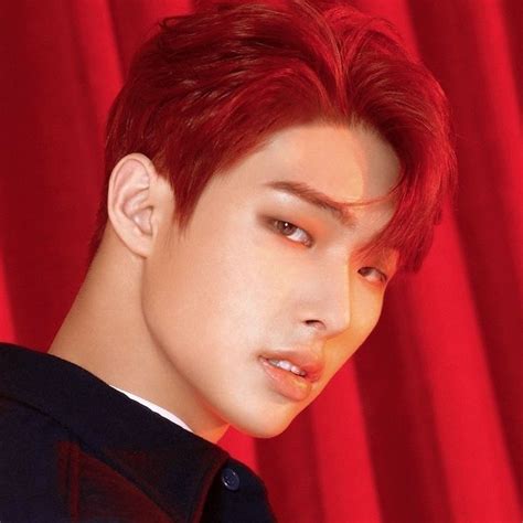 Pin By Ateez ⏳ For U On Ateez For U ️ Red Aesthetic Hair Icon Pop