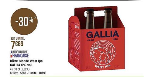 Promo Bière Blonde West Ipa Gallia 6 Vol chez Supermarchés iCatalogue fr