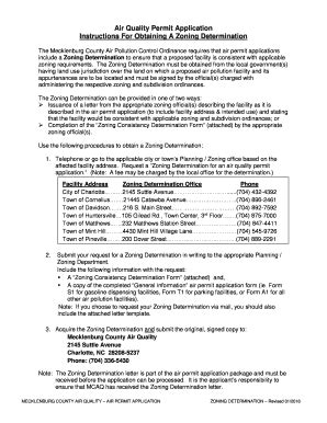 Fillable Online Charmeck Instructions For Obtaining A Zoning