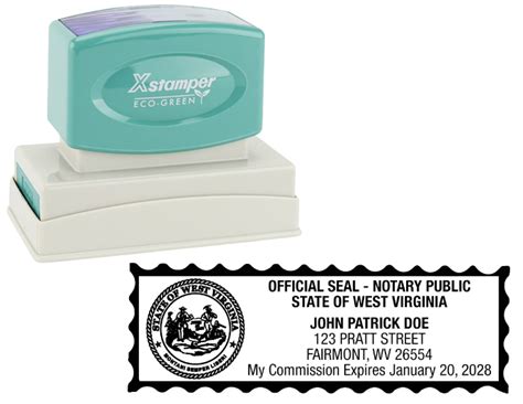 West Virginia Notary Pre Inked Stamp Rubber Stamp Warehouse