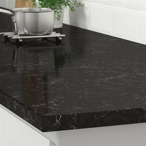 Kasker Custom Countertop Black Marble Effectquartz 118 Ikea