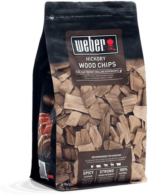 Weber Hickory Wood Chips Hardwood Cooking Pellets 0 7 Kg BBQ