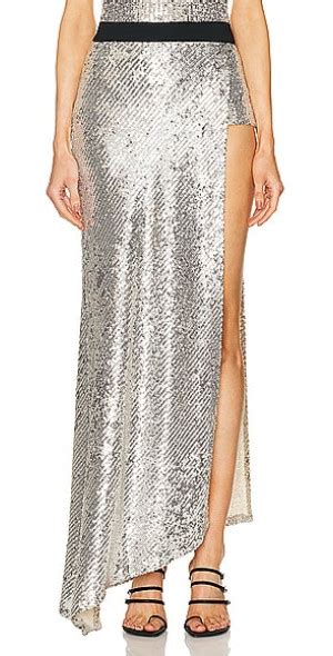 ILA Galina Sequined Bikini Detail Midi Skirt