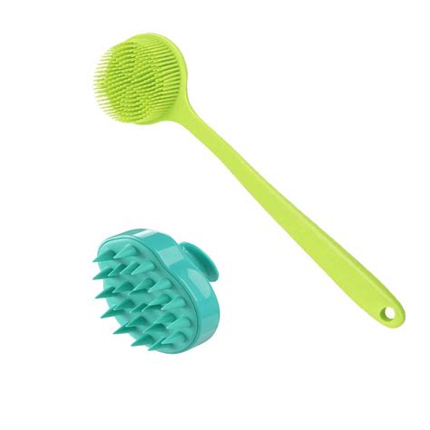 Cinlitek Silicone Body Scrubber And Scalp Massager Long