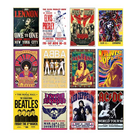 Retro Music Room, Retro Room Decor, Music Room Wall, Concert Poster ...