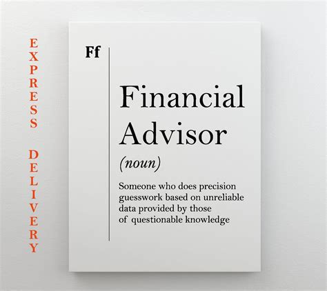 Financial Advisor Definition Canvas Print Financial Advisor Etsy