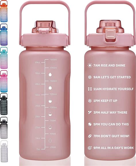 Amazon Aquafit Gallon Water Bottle With Time Marker Straw