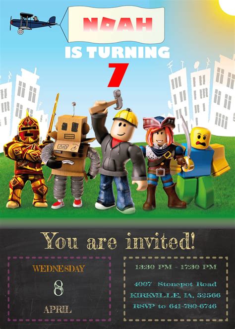 Editable Roblox Invitation Template