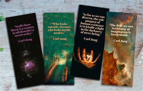 Carl Jung Digital Download Printable Bookmarks Hooked To Books