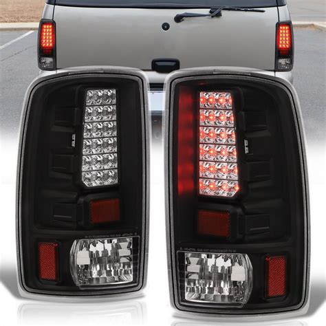 Ajp Distributors Black Housing Clear Led Tail Lights Brake Stop Lamps Set Compatiblereplacement