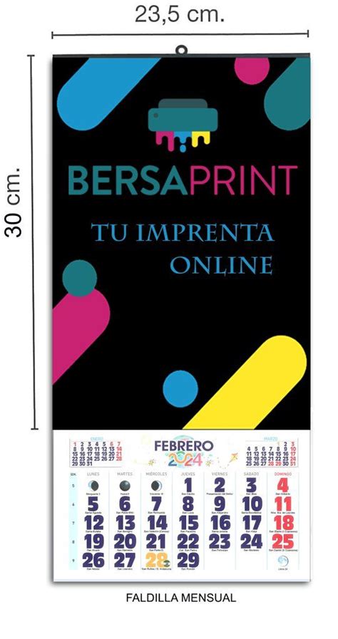 Calendarios De Pared Formato Peque O Bersaprint