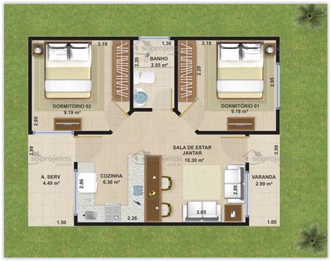 Plantas De Casas Pequenas Com 1 Quarto E 1 Suite