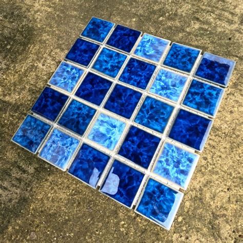 Jual Keramik Kolam Renang Type SQM Mix 542 Mosaic Kuda Laut Mass