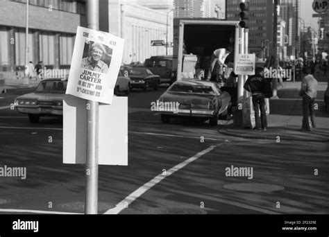 Jimmy Carter campaign poster, Philadelphia PA.,USA, 1976 Stock Photo ...