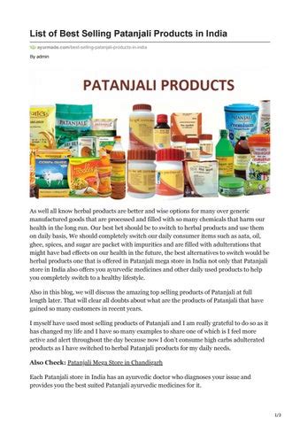 Best Selling Patanjali Products In India Top Selling Products Of