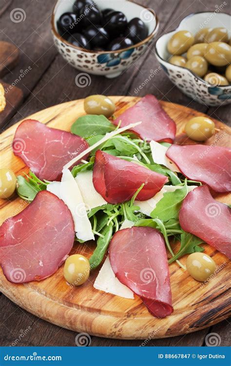 Bresaola Italiano Carne Curada Imagem De Stock Imagem De Iniciante