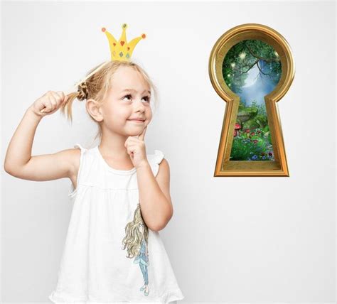 Keyhole Removable Wall Decal Enchanted Lantern Forest Wonderland