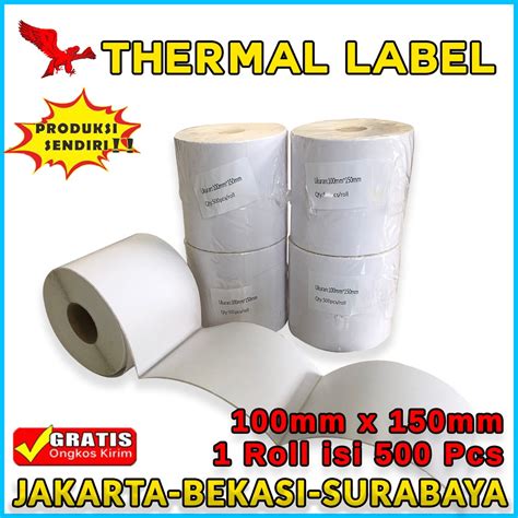 Jual Kertas Thermail Stiker Thermal X Isi Lembar Label