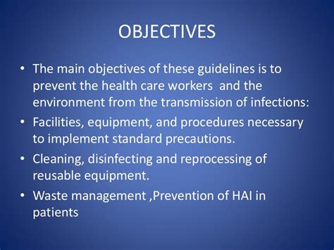 Hospital infection control guidelines