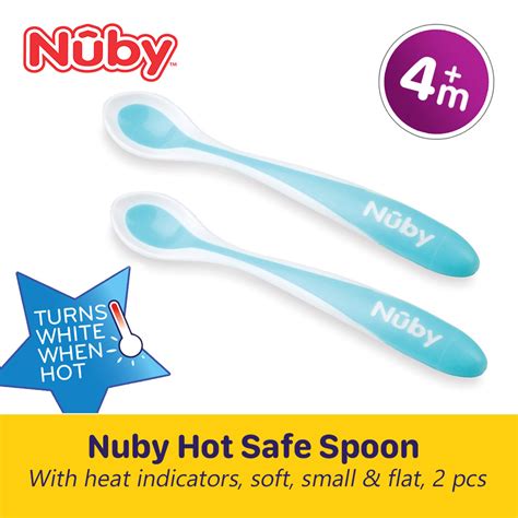 Nuby M Hot Safe Heat Sensative Long Handle Soft Edge Feeding Spoon Pack Lazada Ph