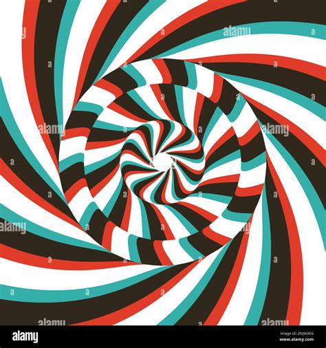 Pattern With Optical Illusion Abstract Striped Background Vector Illustration Stock Vector