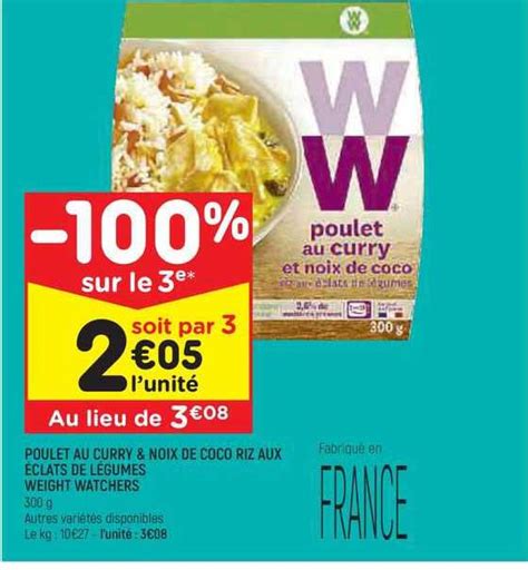 Promo Poulet Curry Coco Riz Blanc Garbit Chez G20 Icatalogue Fr