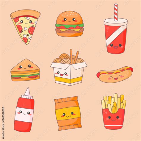 Craft Supplies And Tools Visual Arts Cute Diet Food Clipart Doodle Clipart Cute Vector Kawaii