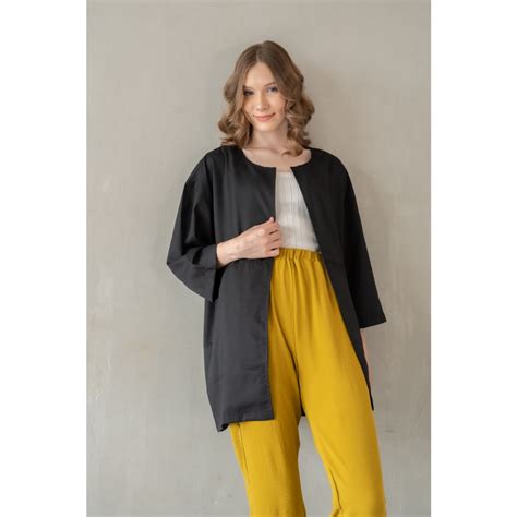 jual ava outer black outer wanita outer oversize outer lengan