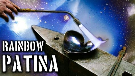 How To Create Rainbow Patina On Steel Youtube