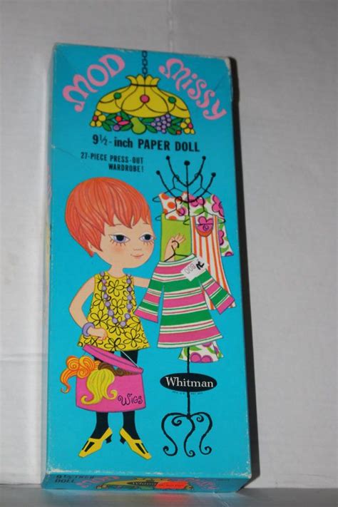 Whitman Mod Missy Vintage Paper Doll In Box Groovy Ephemera