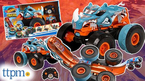 Hot Wheels Monster Trucks Transforming Rhinomite Rc Launcher Youtube