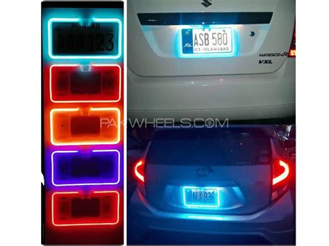 Buy Pcs Car Led Number Plate Frame Ice Blue Color Transparent X