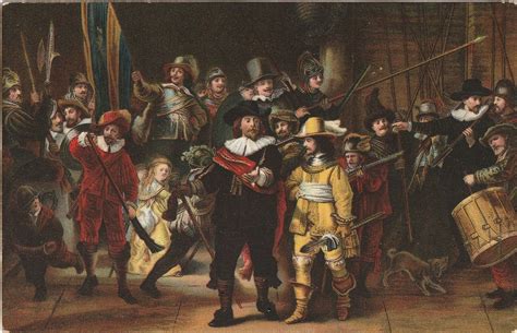 The Night Watch Rembrandt Van Rijn Postcard 1910s Ephemera