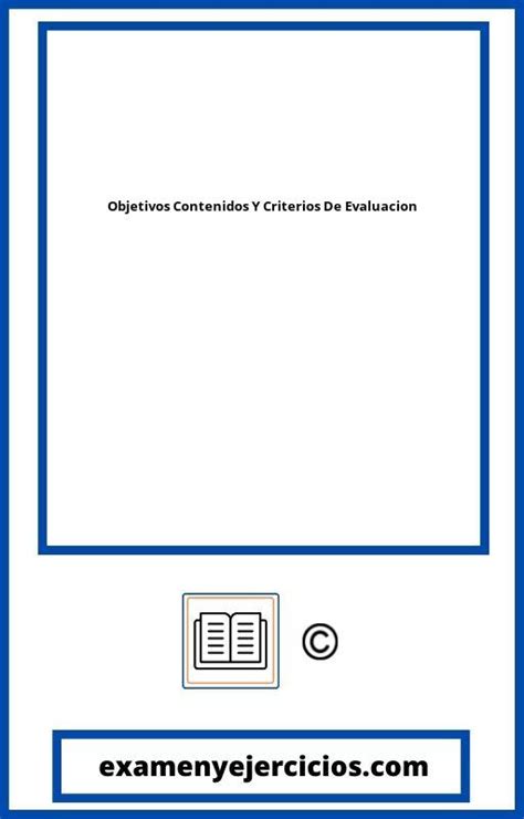 Objetivos Contenidos Y Criterios De Evaluacion 】 2025