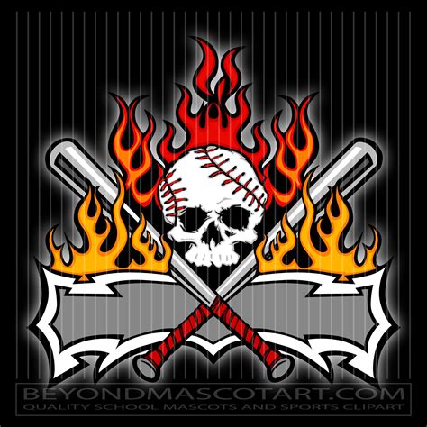 Flaming Baseball Logo | Vector Format | JPG EPS PNG AI