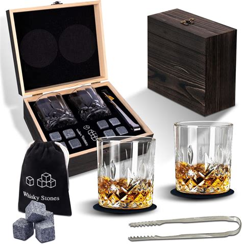 Amazon Whiskey Stones Set Whiskey Glasses Set Of With