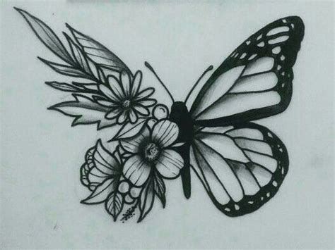 Tt Half Flower Half Butterfly Butterfly With Flowers Tattoo Flower