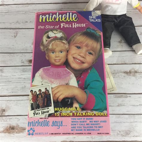 Vtg 1990 Full House Michelle Doll Huggable Talking 15 W Box Mary Kate