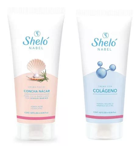 Set Crema Colágeno Concha Nácar Shelo Aclara Suaviza Piel Meses Sin